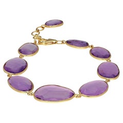 Collana con ametista naturale in oro 18 carati