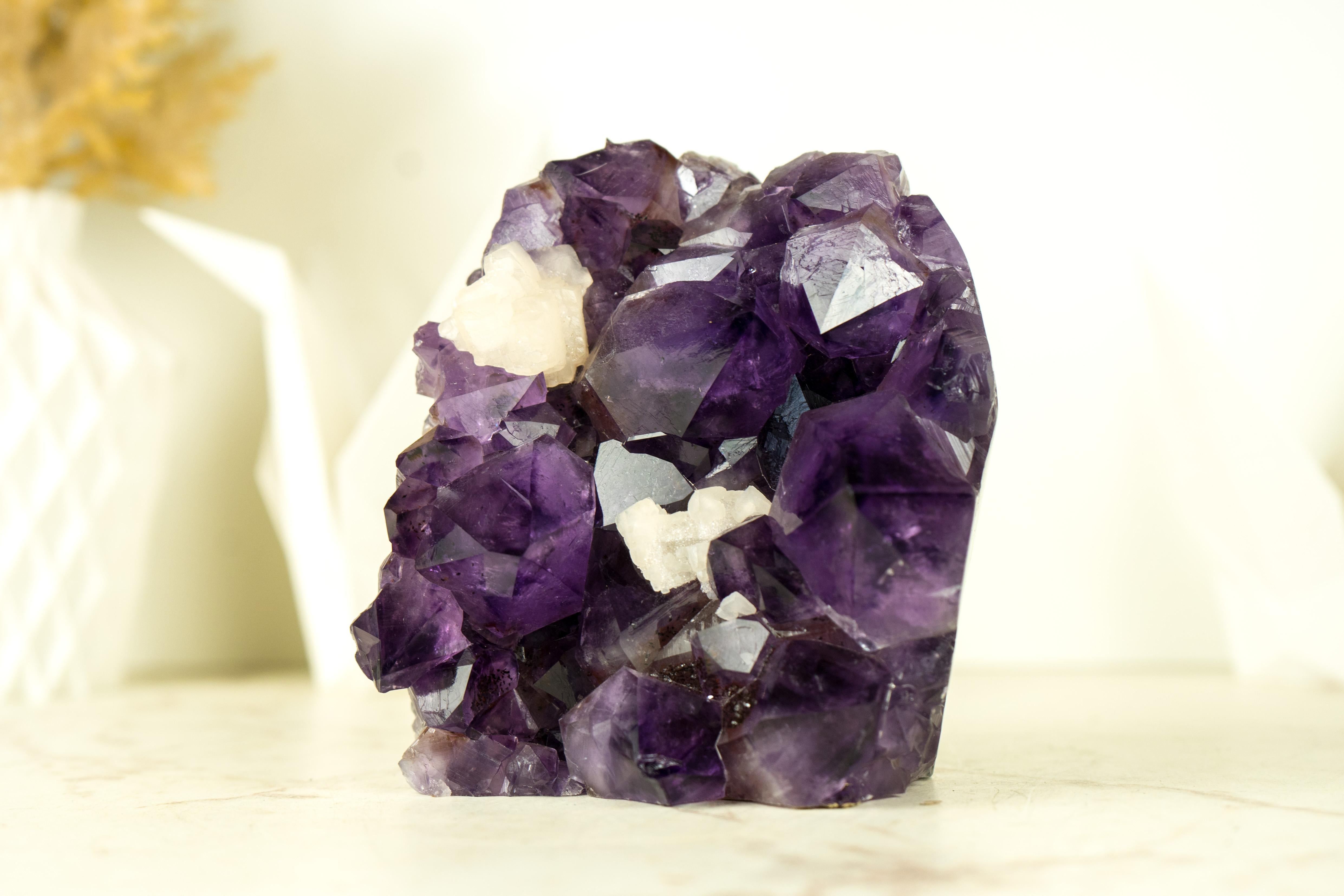 Natural Amethyst Cluster, with Large, AAA, Deep Purple Amethyst Points  For Sale 6