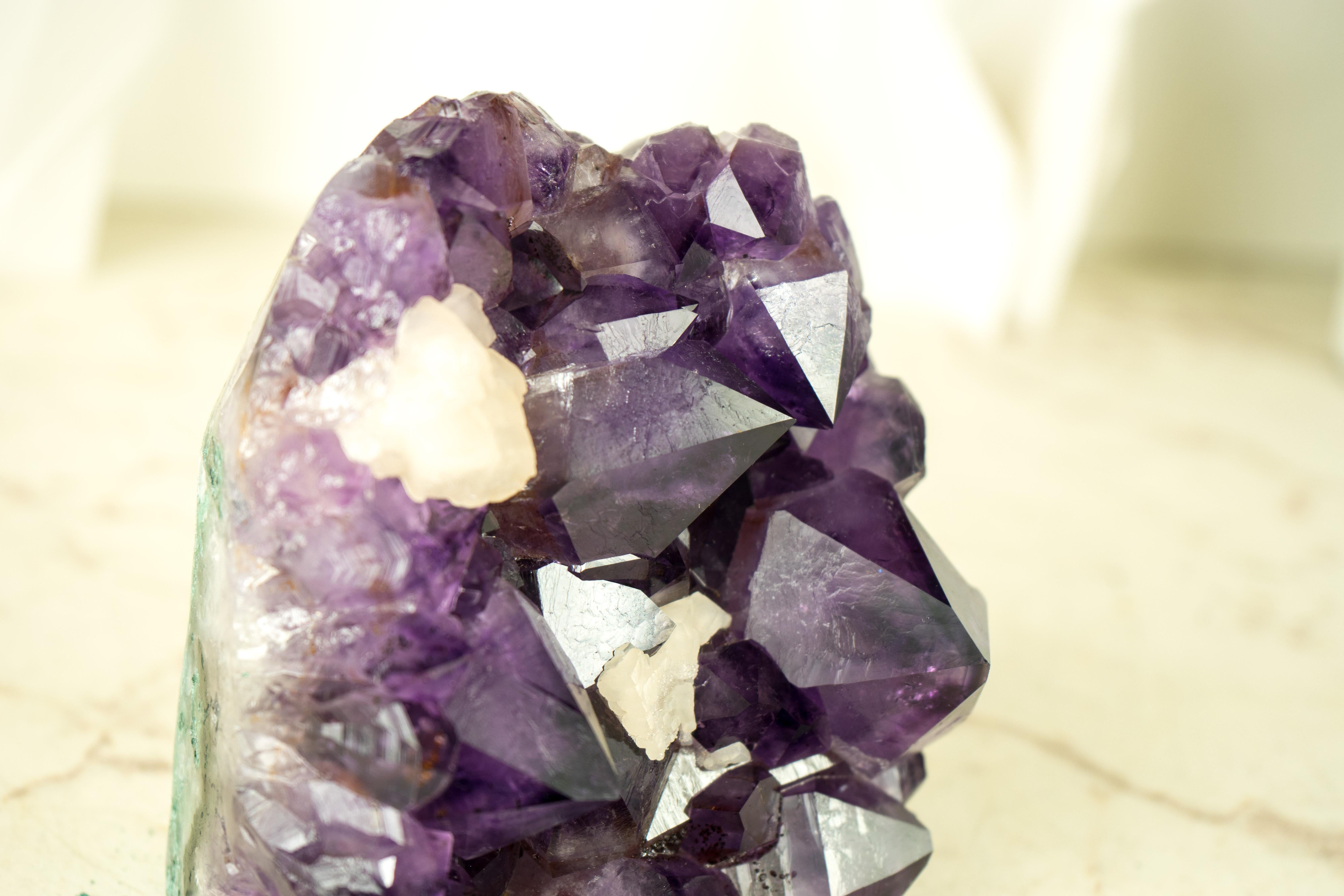 Natural Amethyst Cluster, with Large, AAA, Deep Purple Amethyst Points  For Sale 3