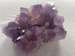 Portavelas Votivo Racimo de Cristal Amatista Natural