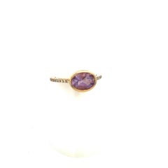 Natural Amethyst Diamond Ring Size 6.5 14k Y Gold 1.87 TCW Certified