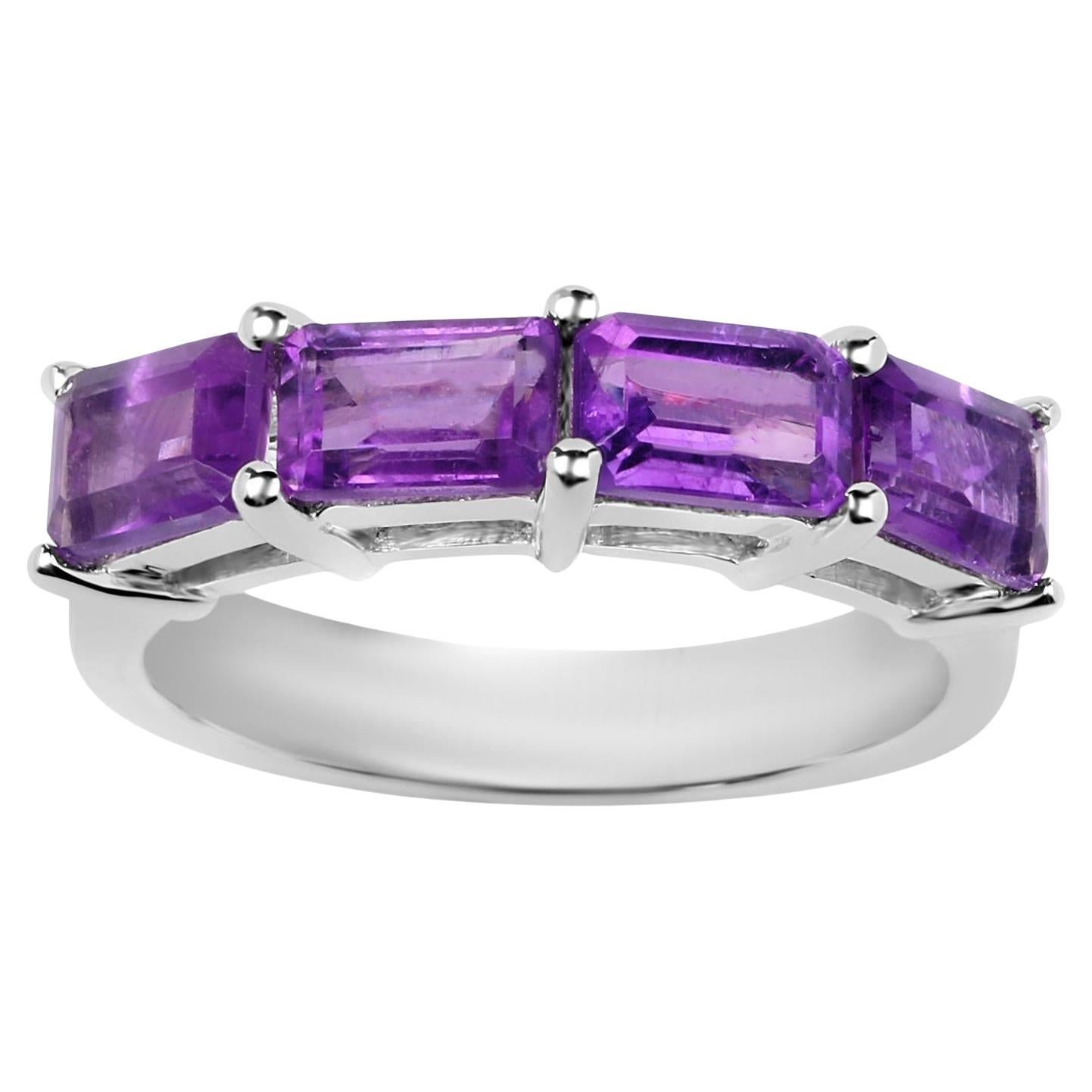 Anillo Eternidad Amatista Natural 2,24 Quilates
