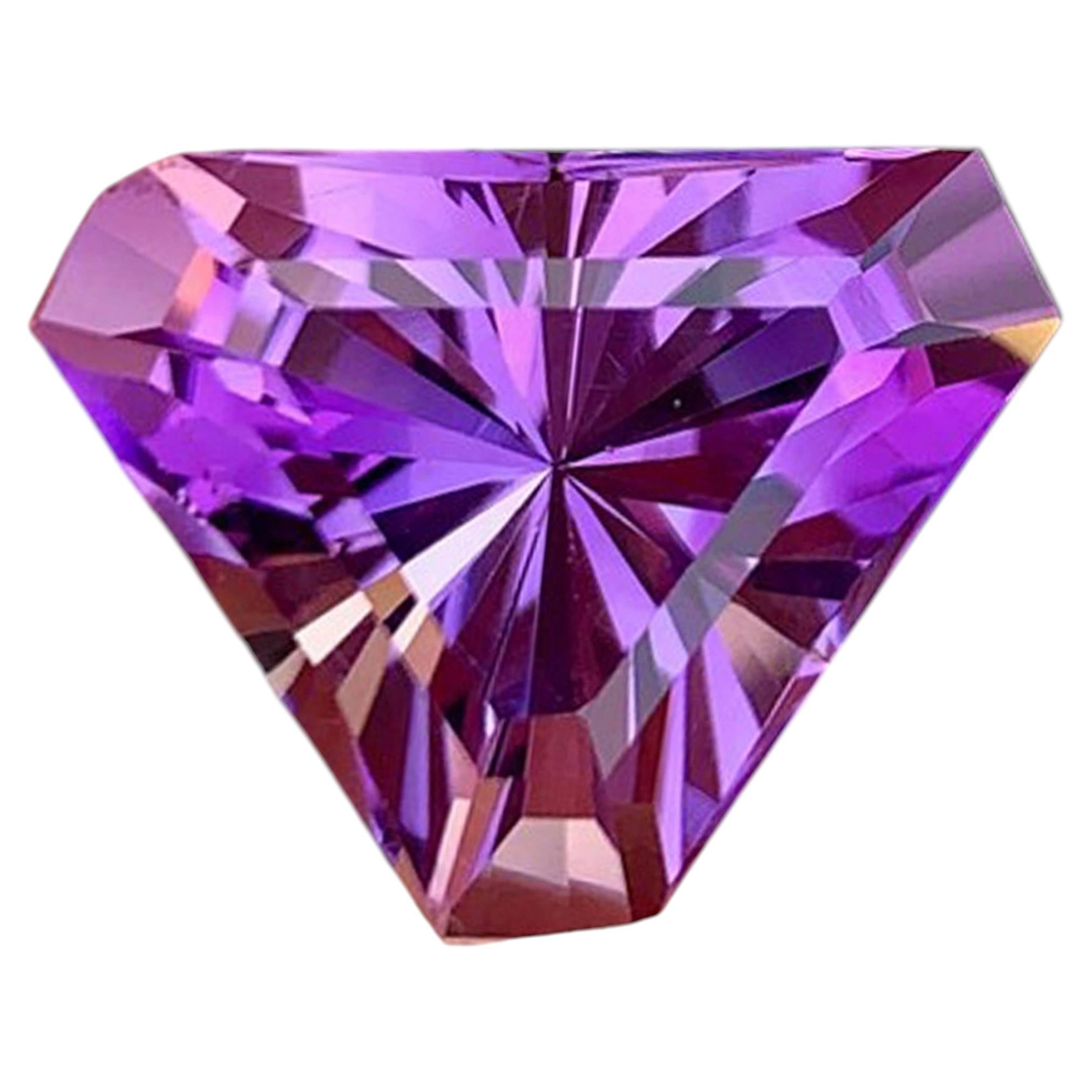 Natural Amethyst Gemstone: 10.44 Carat Deep Purple Fancy Cut