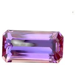 Natural Amethyst Gemstone: 13.20 Carat Deep Purple Emerald Cut