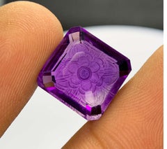 Natural Amethyst Gemstone: 13.98 Carat Fancy Cut February Birthstone For Ring