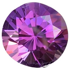 Natural Amethyst Gemstone: 9.49 Carat, Round Fancy Cut, February Birthstone