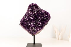 Natural Amethyst Geode Cluster with Rich Purple, Grape-Jelly Druzy