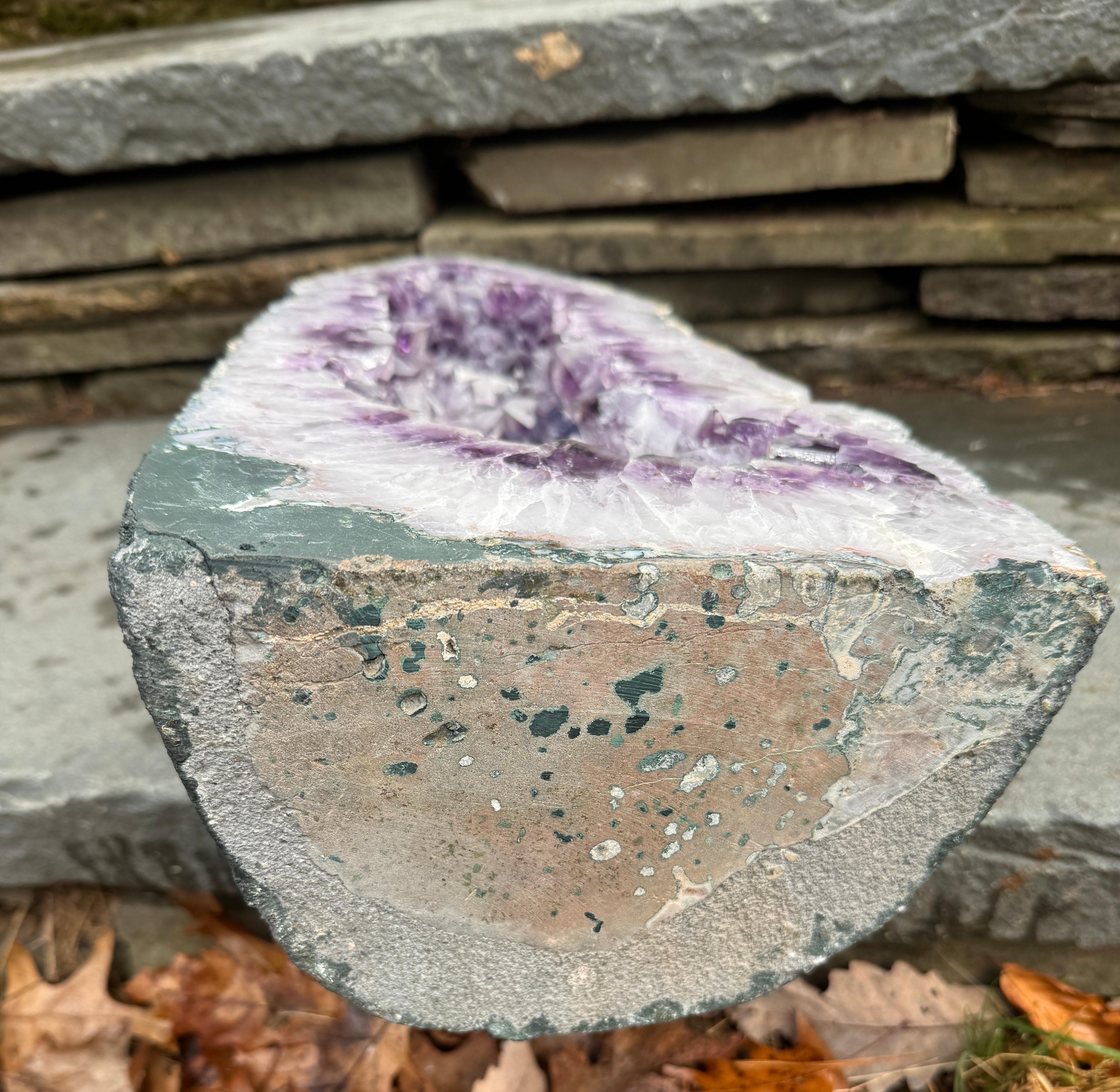 Natural Amethyst Geode Quartz Crystal Cluster Cathedral For Sale 5