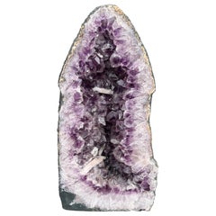 Natural Amethyst Geode Quartz Crystal Cluster Cathedral