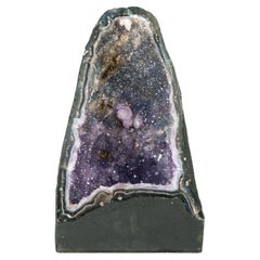 Natural Amethyst Geode with Blue Galaxy Amethyst and Lace Agate Matrix, Rare