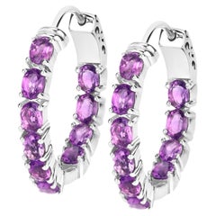 Boucles d'oreilles améthyste naturelle 3.22 carats