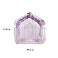 Natural Amethyst Lavender Taj Mahal Reverse Intaglio Loose Gemstone Ring