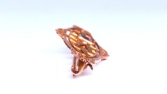 Spilla neoclassica con ametista naturale in oro 14kt 12364*