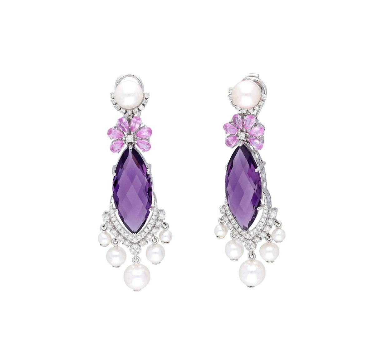Pietre preziose : Zaffiro rosa, Ametista, Perla

❋ Peso della pietra preziosa: 2,54 carati, 23,16 carati, 22,53 carati

❋ Dimensione della pietra preziosa: Mix

❋ Forma della gemma : Mix

❋ Tipo di pietra: Nature


➡️DIAMOND DETTAGLI:

❋ Peso del