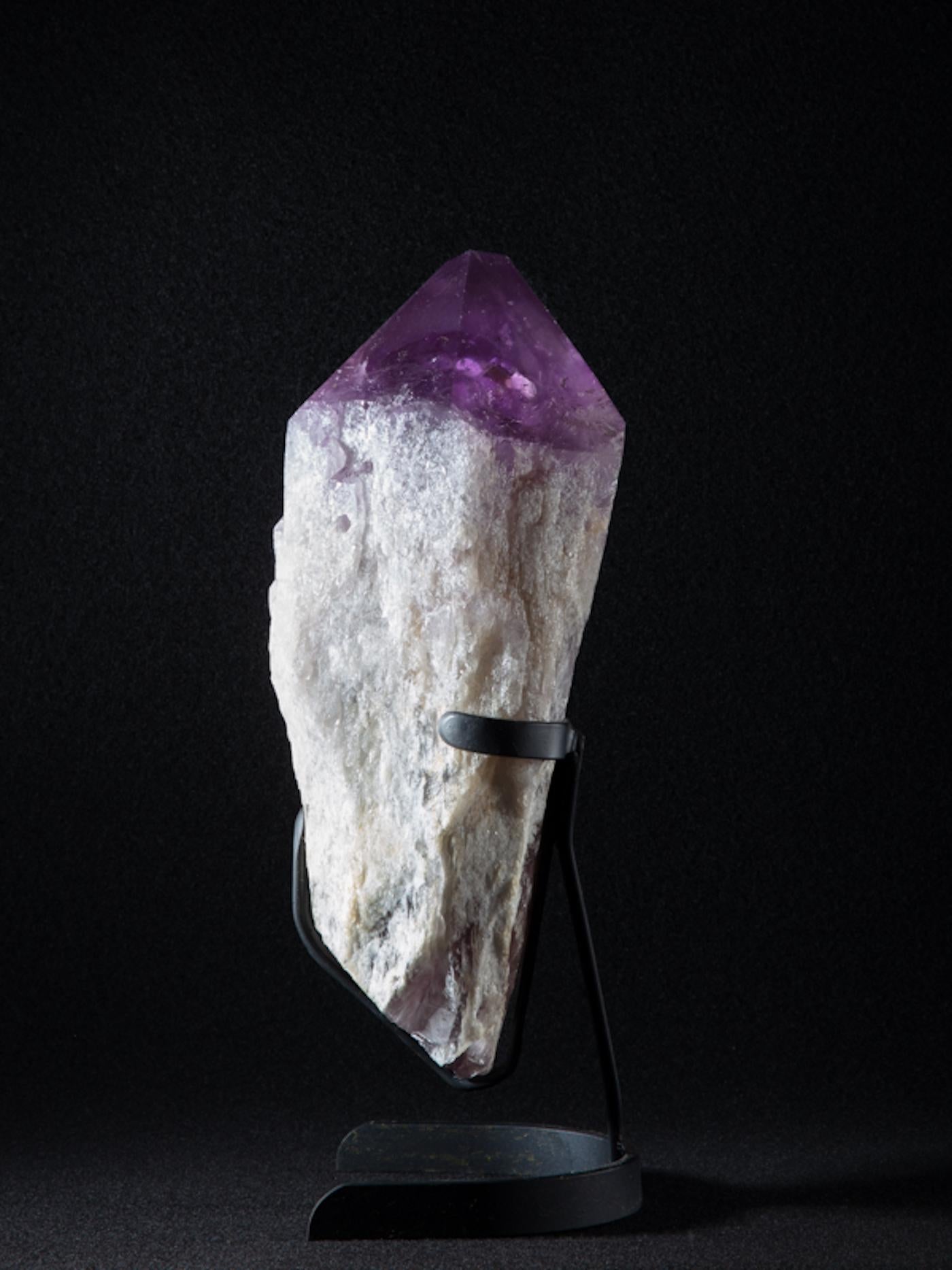Natural Amethyst Point on Metal Base In Excellent Condition For Sale In BAARN, UT