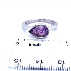 Natürlicher Amethyst-Ring 6,5 14k W Gold 1,72 TCW zertifiziert