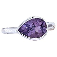 Anillo Amatista Natural 6.5 Oro 14k W 1.72 TCW Certificado