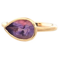 Natural Amethyst Ring 6.5 14k Y Gold 1.83 Cts Certified