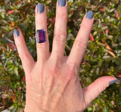Natural Amethyst 15cts Ring in 14k Gold
