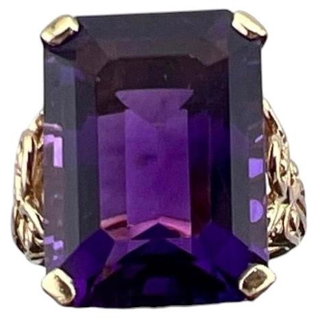 Natürlicher Amethyst Ring in 14k Gold
