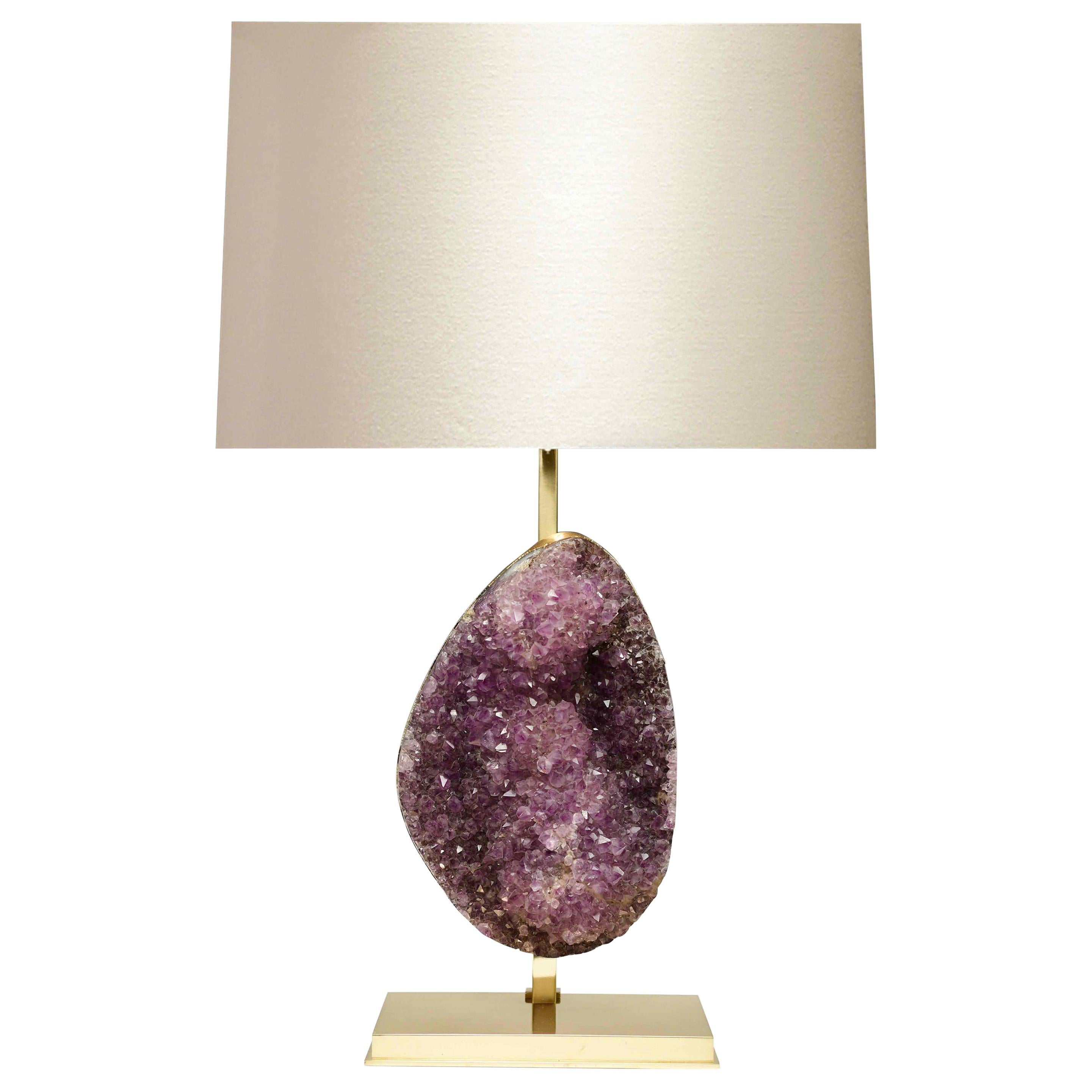 Natürliche Amethyst-Skulptur-Lampe