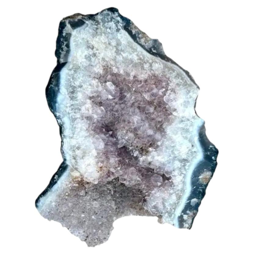 Natural Amethyst Stalactite Geode Crystal Specimen For Sale