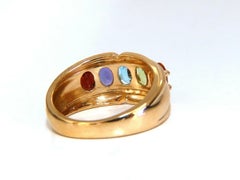 Natural Amethyst Topaz Peridot Garnet Citrine Mother's Ring 14 Karat
