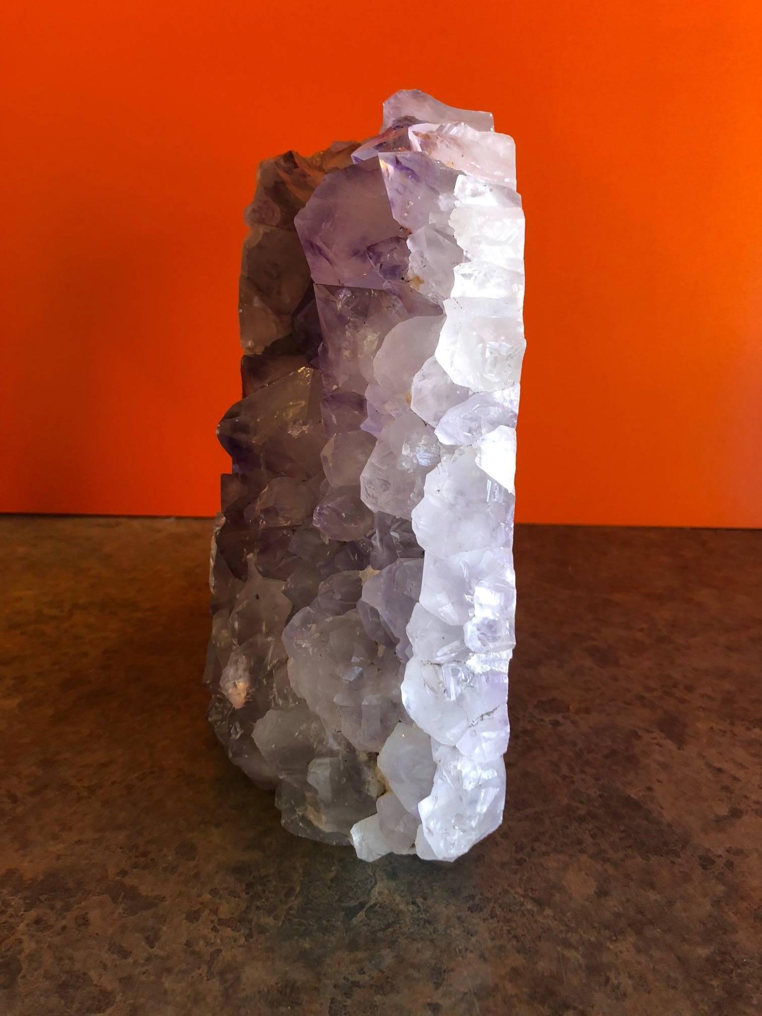Brazilian Natural Amethyst with Crystal Cluster / Agate Geode from Brazil