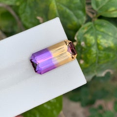 Natural Ametrine Emerald Cut Bicolor Loose Gemstone for Penadnt and Ring Jewelry