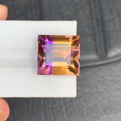 Natural Ametrine Princess Cut Style Bicolor Gemstones for Pendant, Ring Jewelry