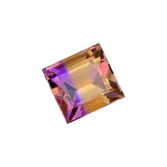 Natural Ametrine Princess Cut Style Bicolor Gemstones for Pendant, Ring Jewelry