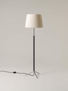 Natural and Chrome Pie De Salón G1 Floor Lamp by Jaume Sans