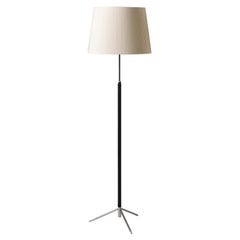 Natural and Chrome Pie De Salón G1 Floor Lamp by Jaume Sans