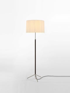 Pie de Salón G2 Stehleuchte in natur und chrom von Jaume Sans