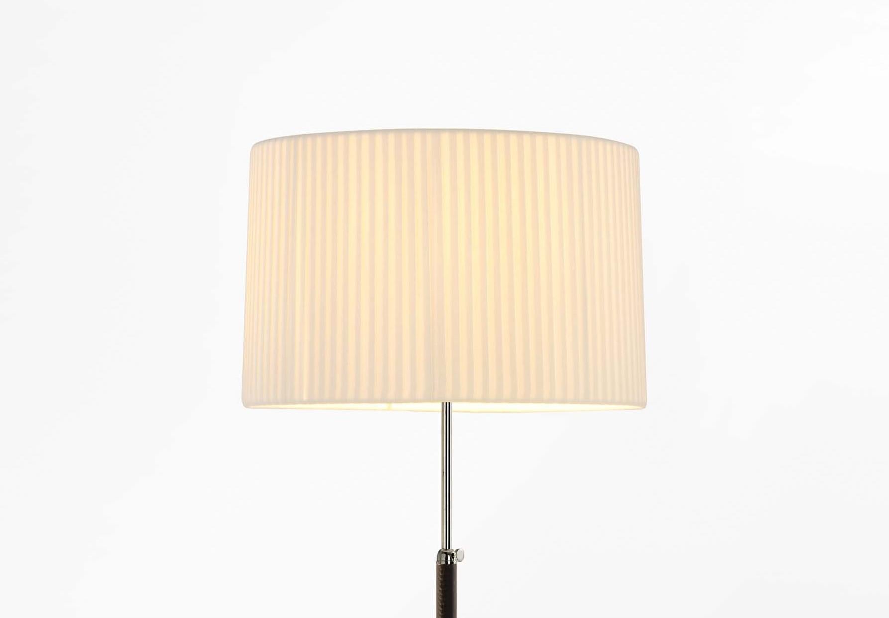 Modern Natural and Chrome Pie de Salón G2 Floor Lamp by Jaume Sans For Sale