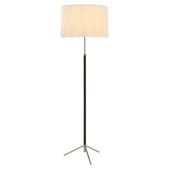 Natural and Chrome Pie de Salón G2 Floor Lamp by Jaume Sans