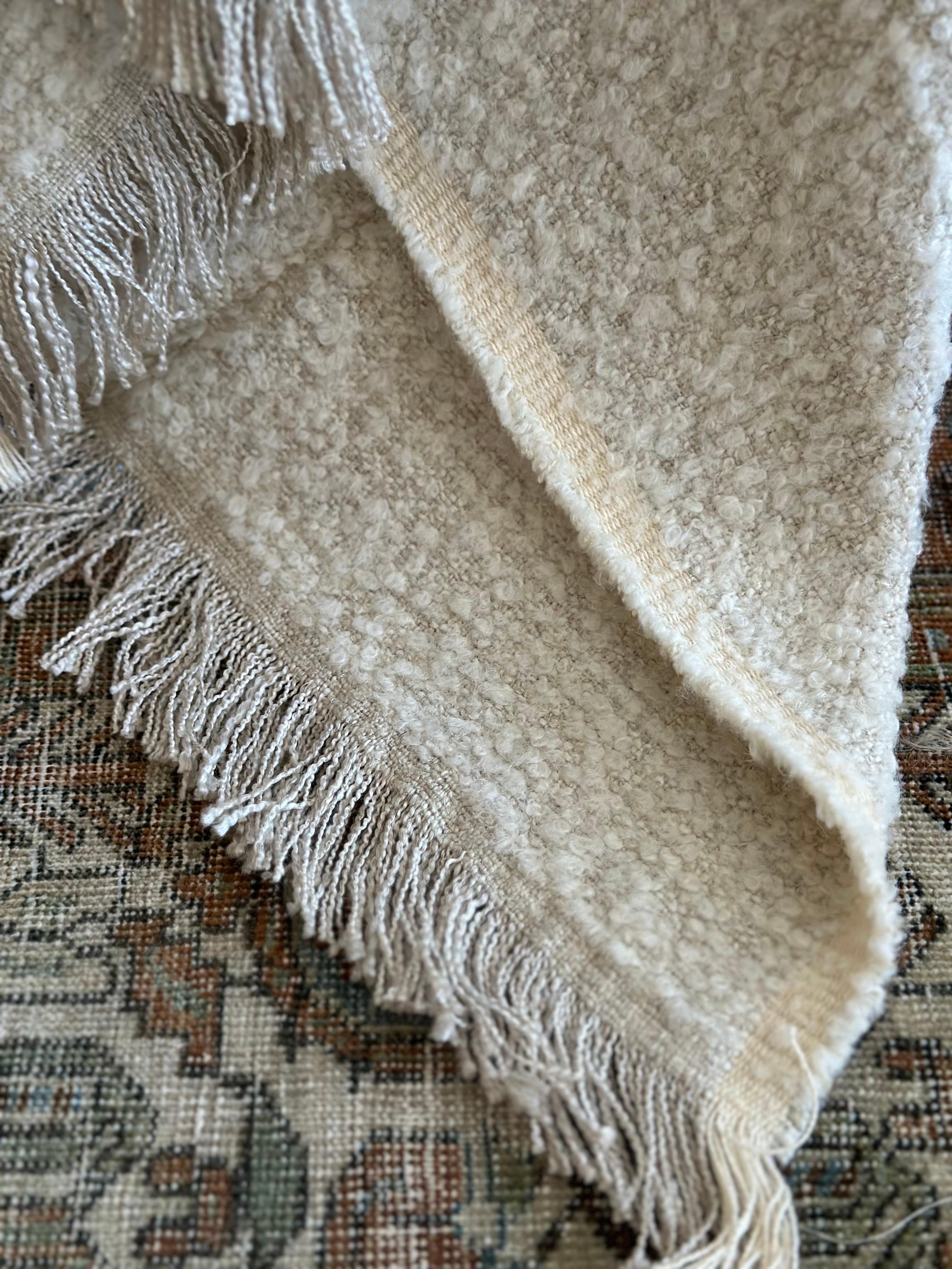 Contemporary Natural and Cream Throw For Sale