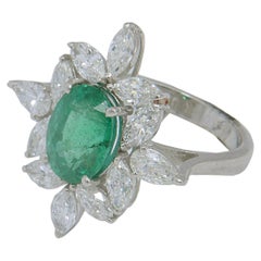 Natürlicher Smaragd Ring mit 2,81 Karat Diamant & 2,91 Karat Smaragd in 14k Gold