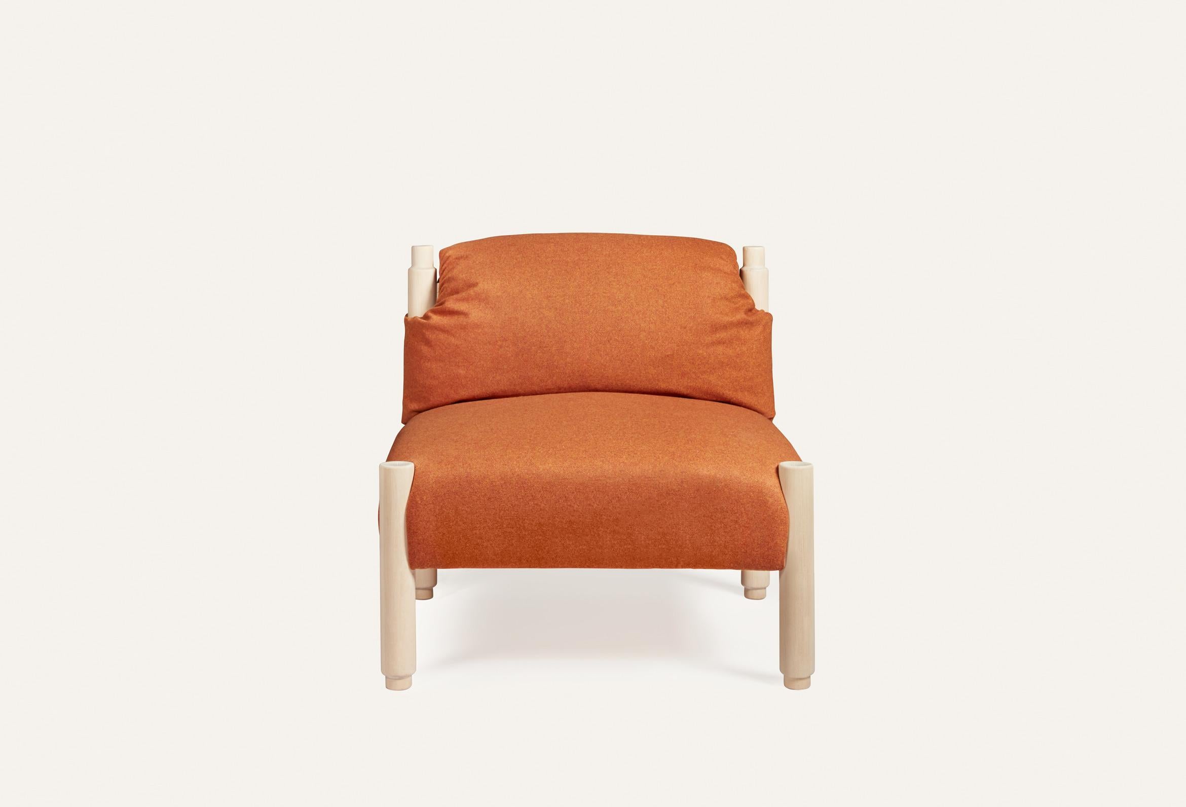 Swedish Natural and Orange Stand by Me Sofa by Storängen Design For Sale
