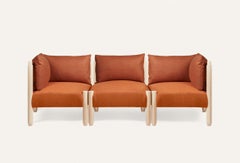 Natural and Orange Stand by Me Sofa with Pillows by Storängen Design