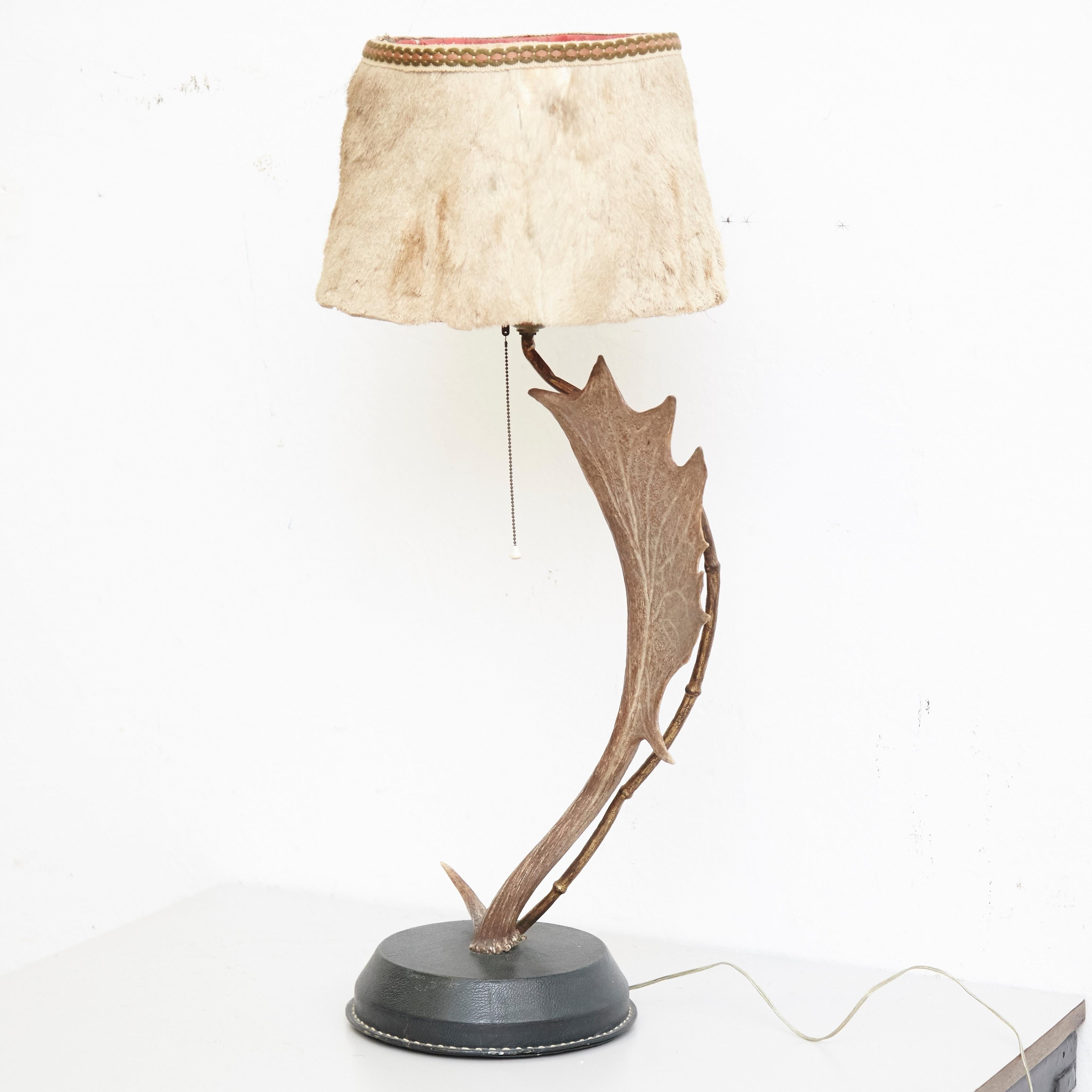 Neoclassical Natural Antler Table Lamp Deer Horn