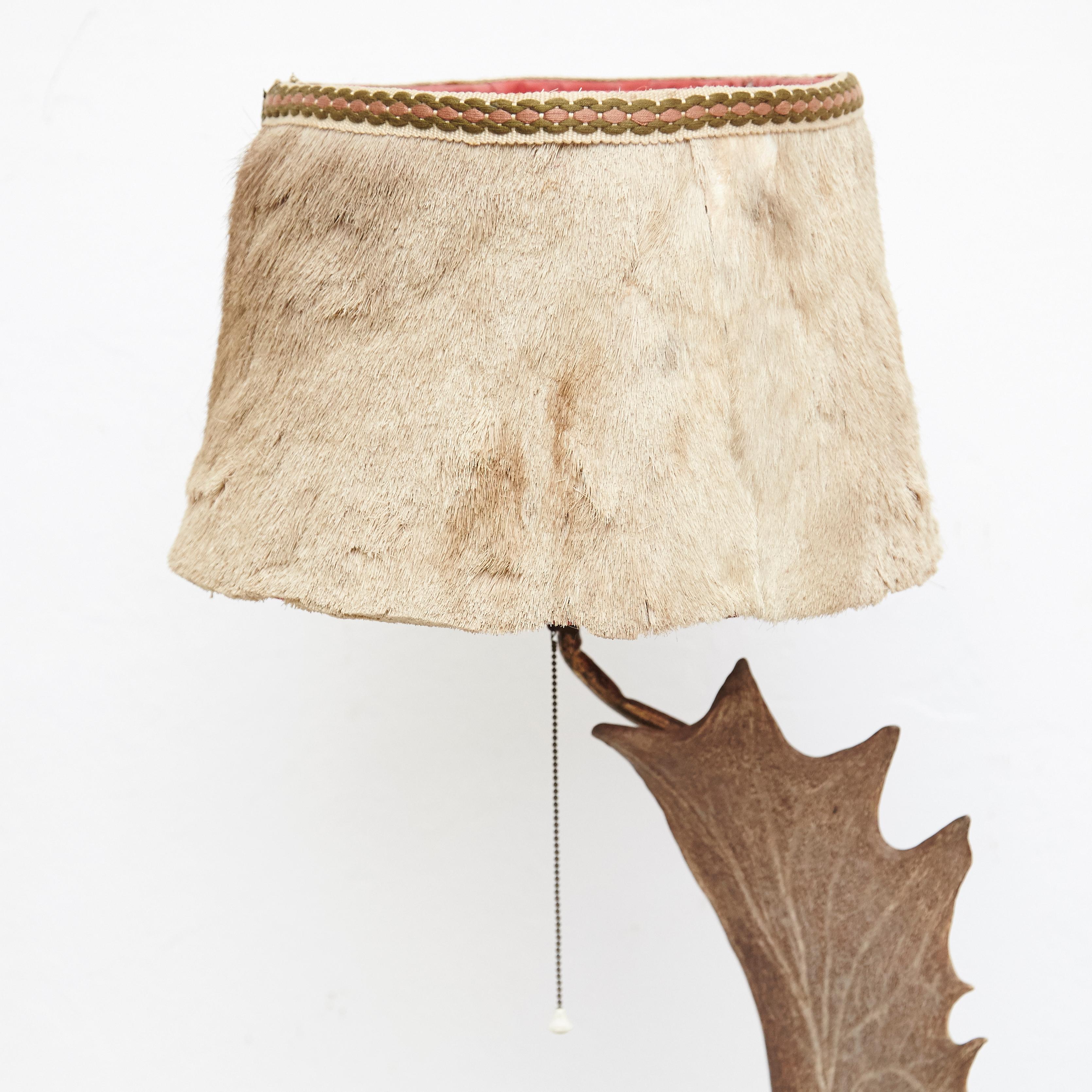 Spanish Natural Antler Table Lamp Deer Horn