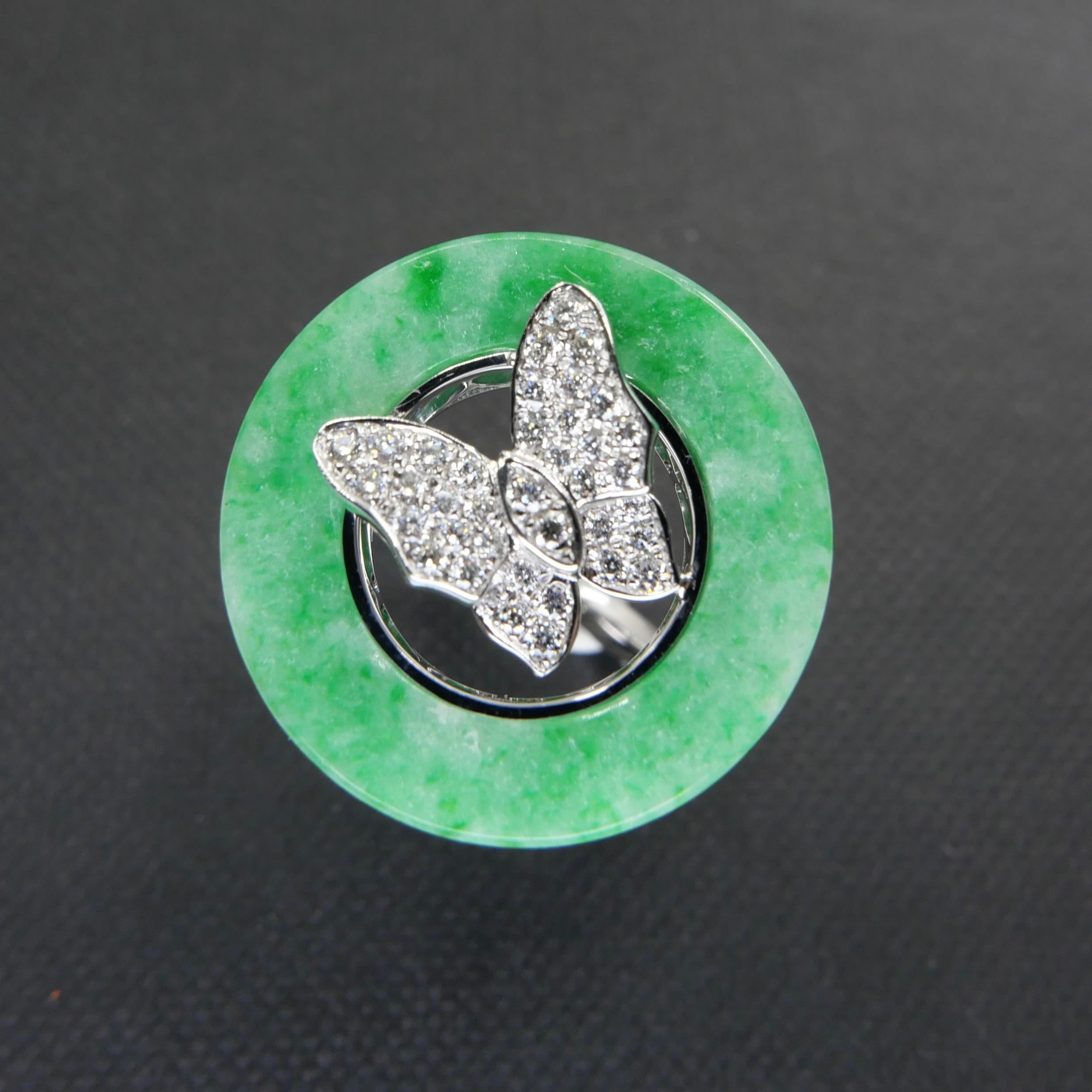 jade butterfly ring