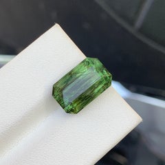 Natural Apple Green Peridot with Ludwigite Inclusion for Ring & Pendant Jewelry