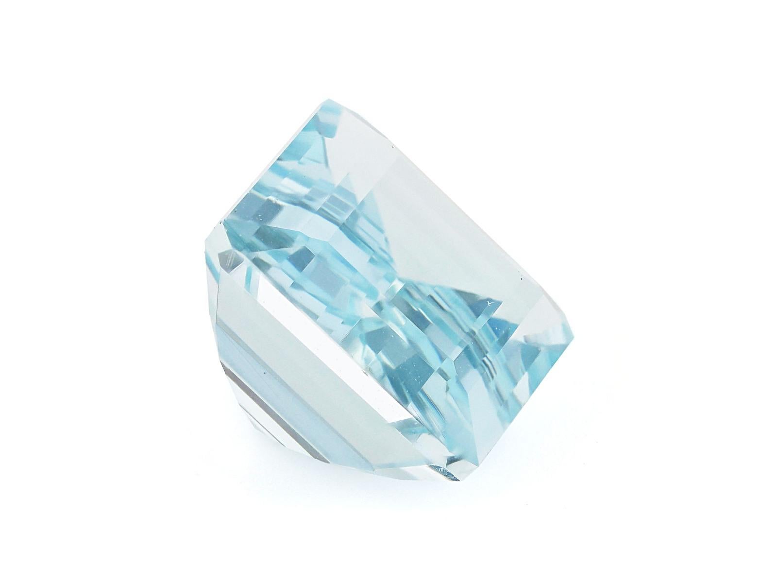 Natürlicher Aquamarin 12x10mm Loser Edelstein für Schmuckherstellung 6,14 Cts Oktagon (Art déco) im Angebot