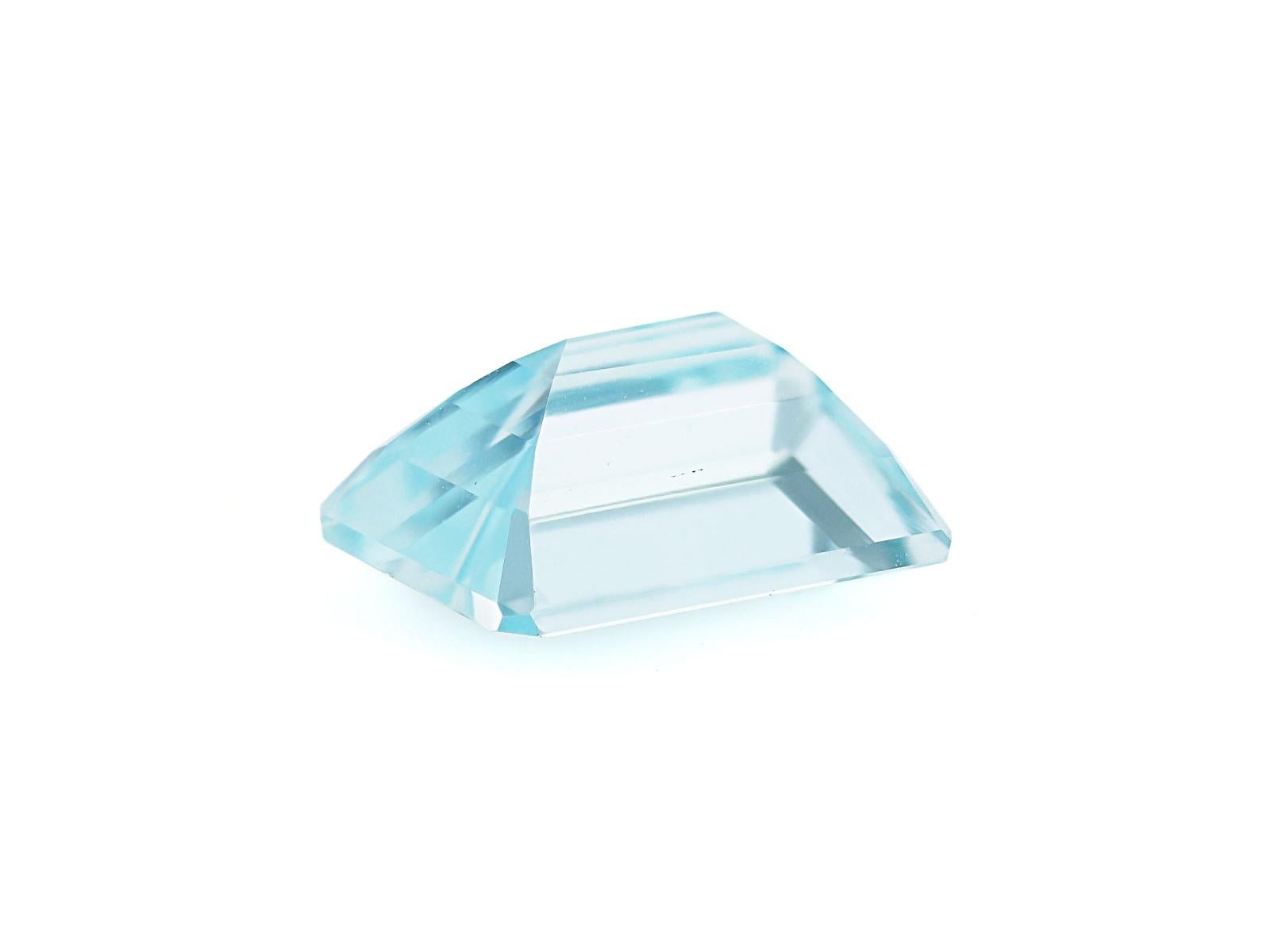 Natürlicher Aquamarin 12x10mm Loser Edelstein für Schmuckherstellung 6,14 Cts Oktagon (Achteckschliff) im Angebot