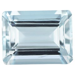 Aigue-marine naturelle de 12 x 10 mm pour la fabrication de bijoux octogonaux de 6,14 carats