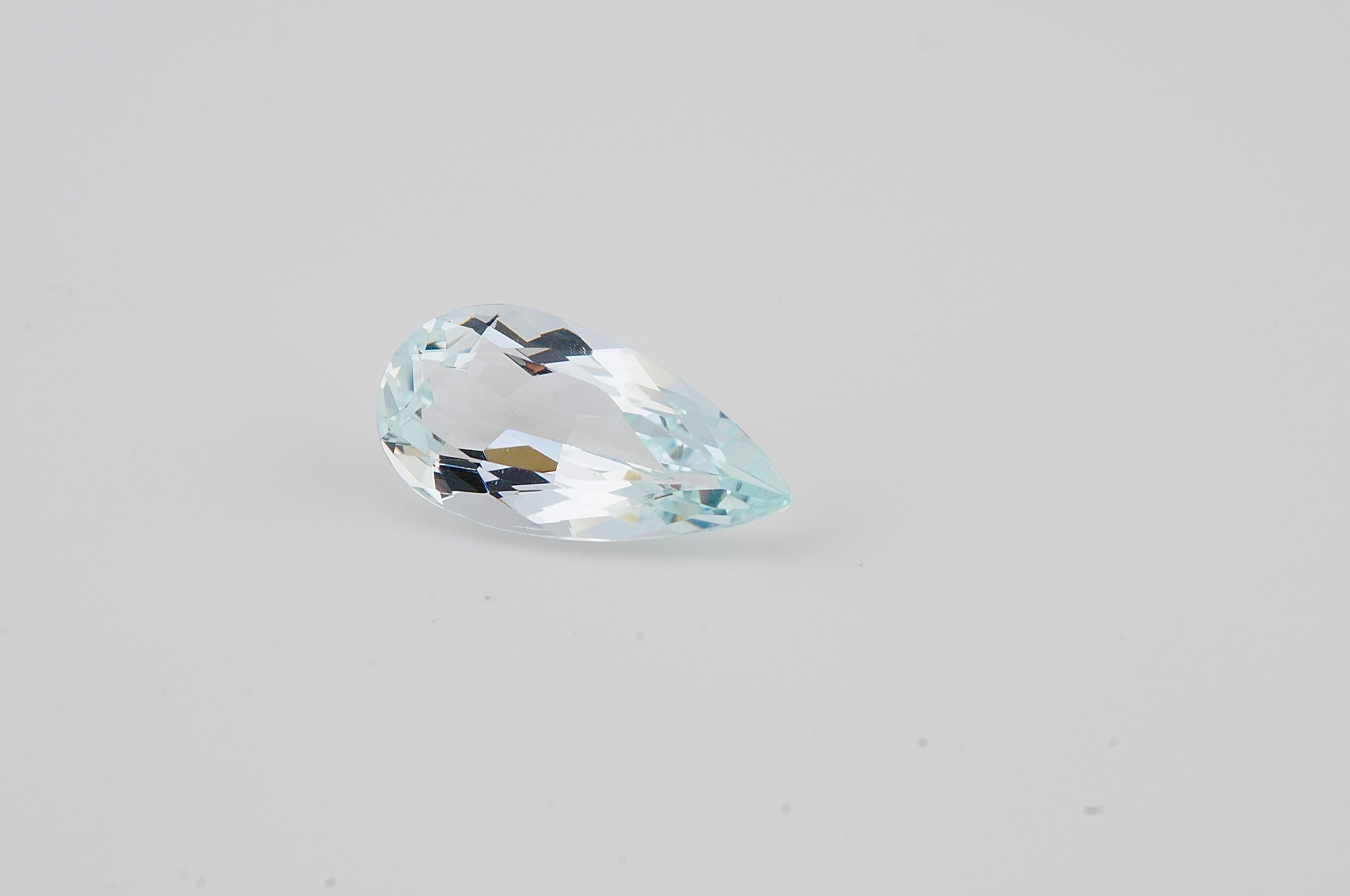 Pear Cut Natural Aquamarine – 8.79 ct Brazil For Sale