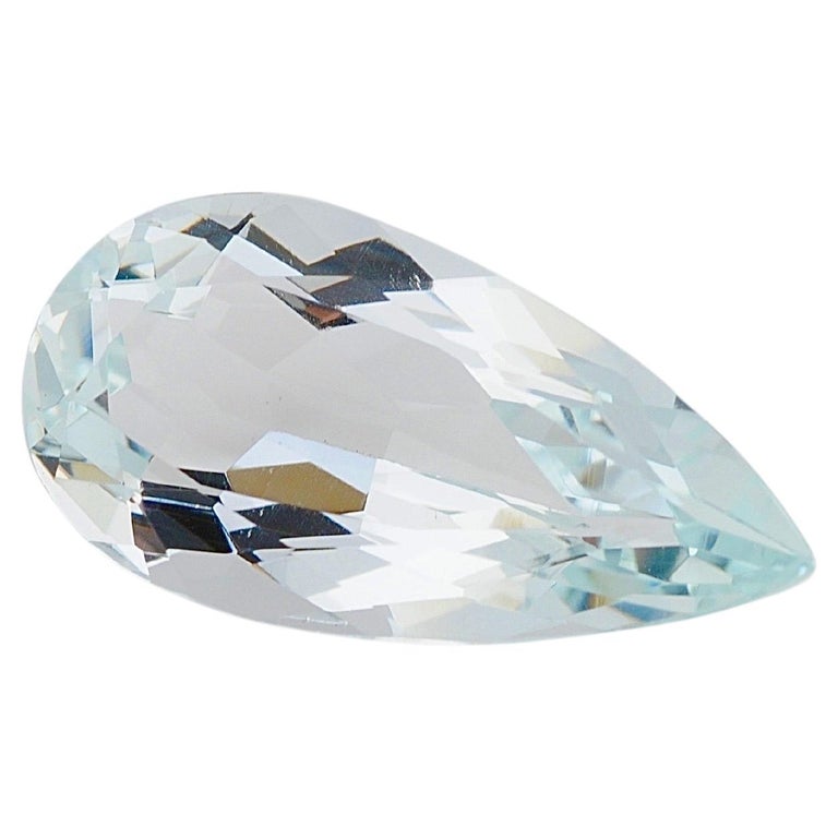Pierre D'Aigue Marine Naturelle Du Brésil - 8.87 Carats, Ovale, Bleu Mer Transparent