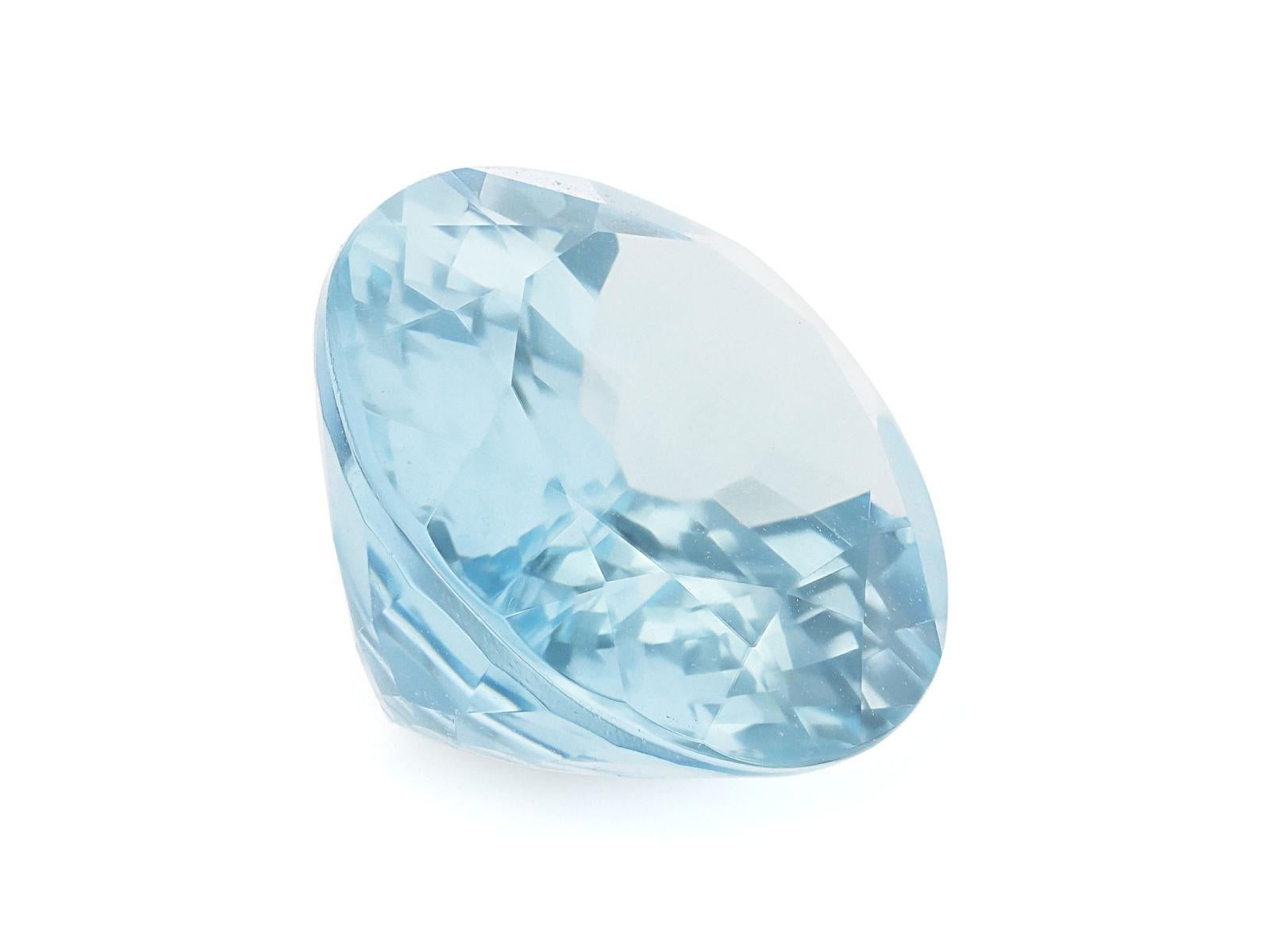 Aguamarina Natural 9x7mm Gema Suelta Para Joyeria 1.73 Cts Forma Ovalada Art Decó en venta